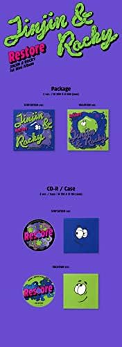JINJIN & ROCKY - שחזור [Staycation ver.] אלבום+תועלת מוגבלת לפני הזמנה+BOLSVOS K -POP Ebook,
